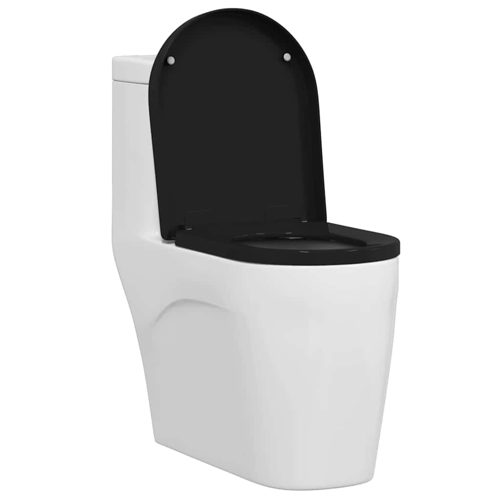 Toilette geeignet für Sitz Schwarz 48 x 36,5 x 4,5 cm