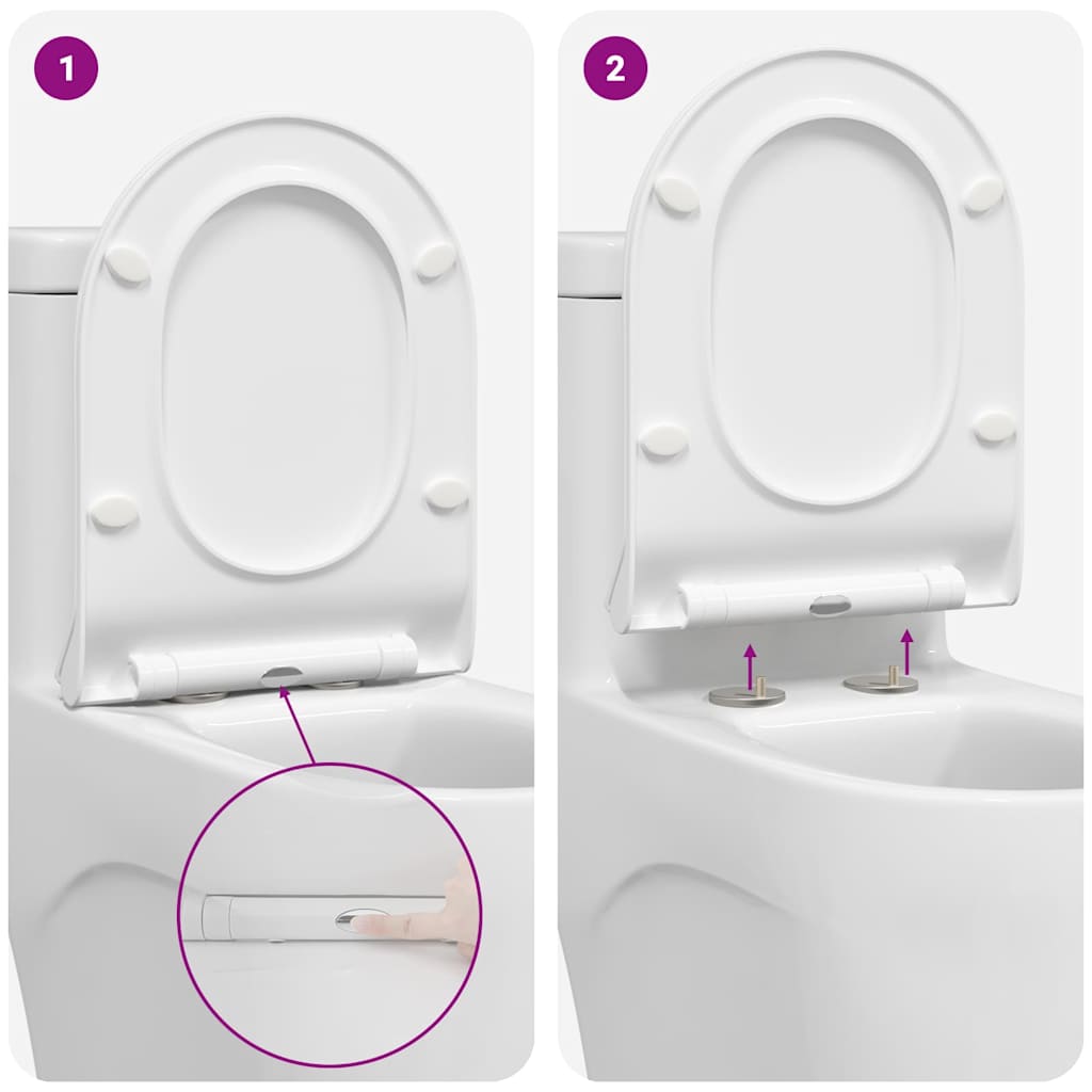 Toilettensitz Weiß 48,5 x 36 x 5 cm Polypropylen