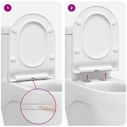 Toilettensitz Weiß 48,5 x 36 x 5 cm Polypropylen