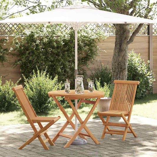 Garten Essgruppe 3 pcs Braun Massivholz Teak