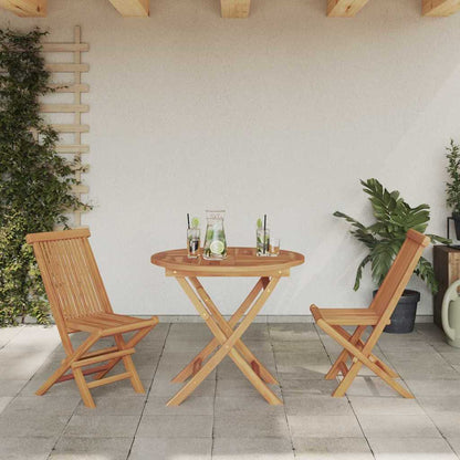 Garten Essgruppe 3 pcs Braun Massivholz Teak