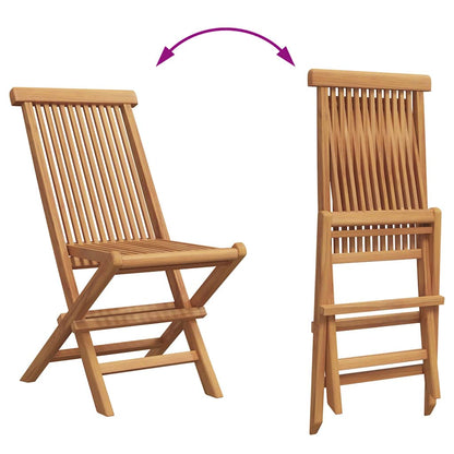 Garten Essgruppe 3 pcs Braun Massivholz Teak