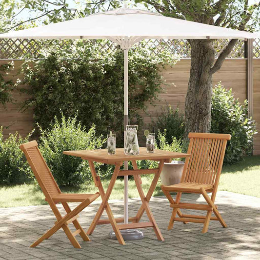 Garten Essgruppe 3 pcs Braun Massivholz Teak
