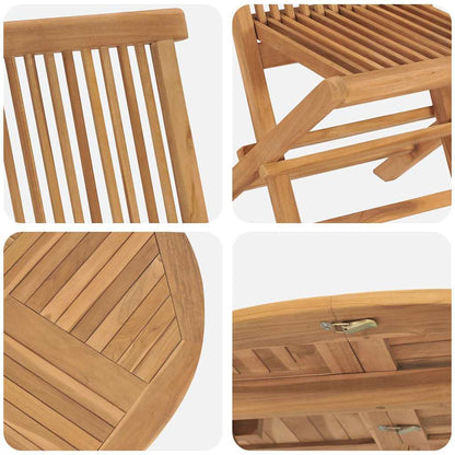 Garten Essgruppe 5 pcs Braun Massivholz Teak