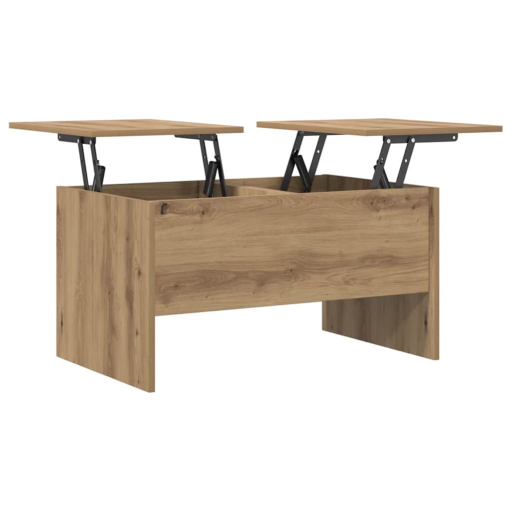 Couchtisch Eiche handwerklich 80 x 50,5 x 42,5 cm Holzwerkstoff