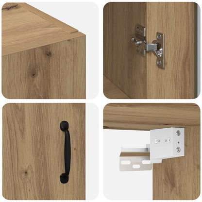 Hängeschrank Wandmontiert Braun 69.5 x 34 x 90 cm Holzwerkstoff