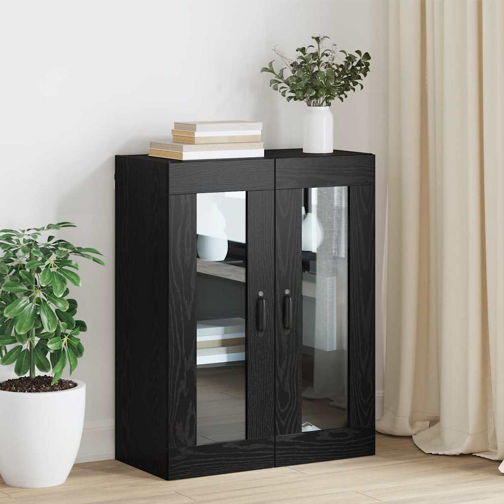 Hängeschrank Schwarz 69.5 x 34 x 90 cm Holzwerkstoff
