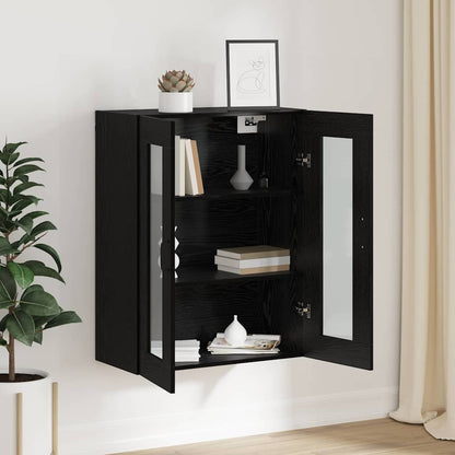 Hängeschrank Schwarz 69.5 x 34 x 90 cm Holzwerkstoff