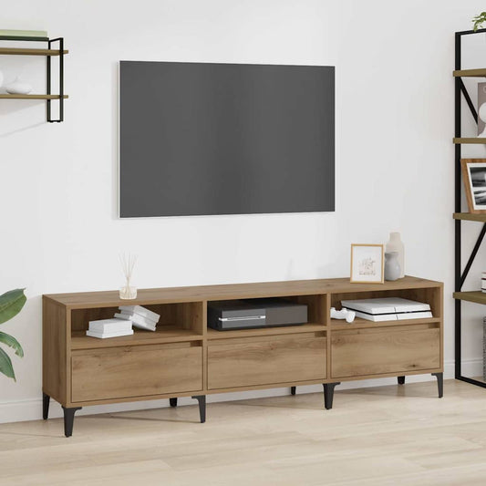 TV-Schränk Eiche handwerklich 150 x 30 x 44.5 cm Holzwerkstoff