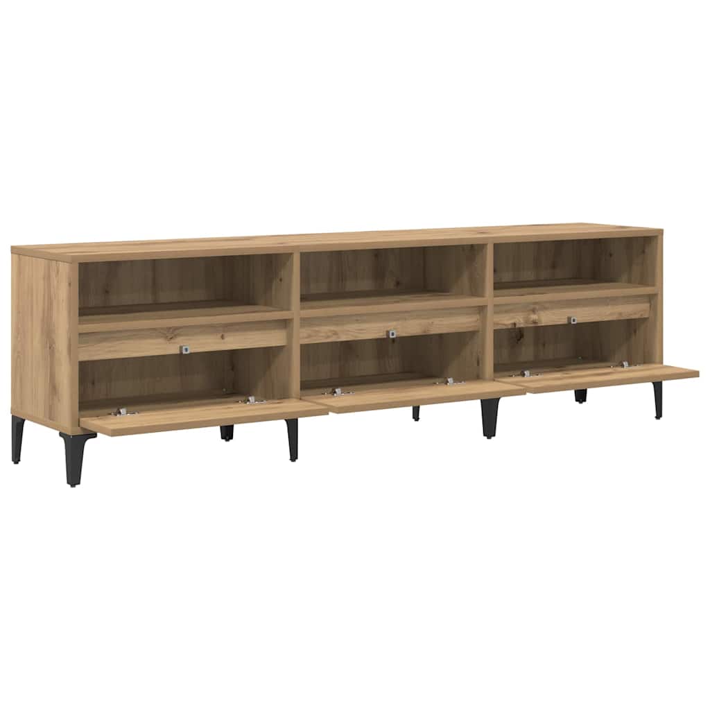 TV-Schränk Eiche handwerklich 150 x 30 x 44.5 cm Holzwerkstoff