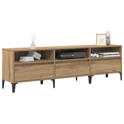 TV-Schränk Eiche handwerklich 150 x 30 x 44.5 cm Holzwerkstoff