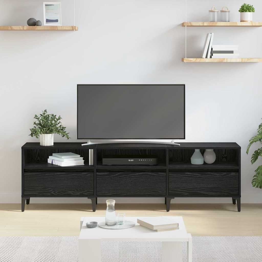 TV-Schränk Schwarze Eiche 150 x 30 x 44.5 cm Holzwerkstoff