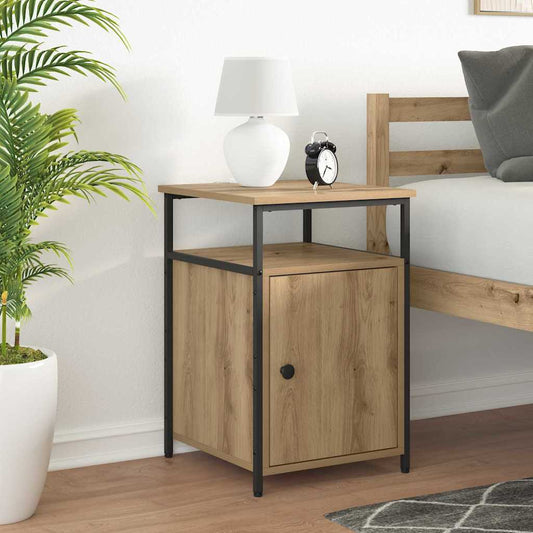 Nachttisch 2 pcs Eiche handwerklich Holzwerkstoff