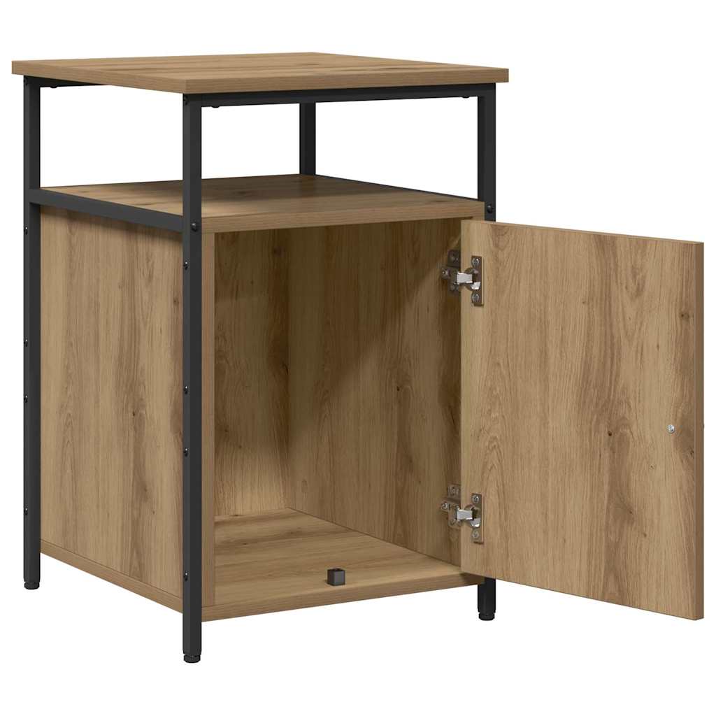 Nachttisch 2 pcs Eiche handwerklich Holzwerkstoff