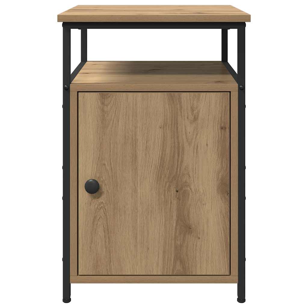 Nachttisch 2 pcs Eiche handwerklich Holzwerkstoff