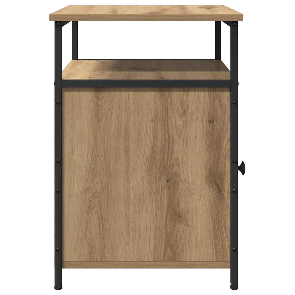 Nachttisch 2 pcs Eiche handwerklich Holzwerkstoff