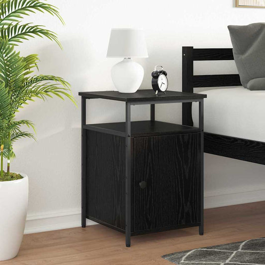 Nachttisch 2 pcs Schwarze Eiche Holzwerkstoff