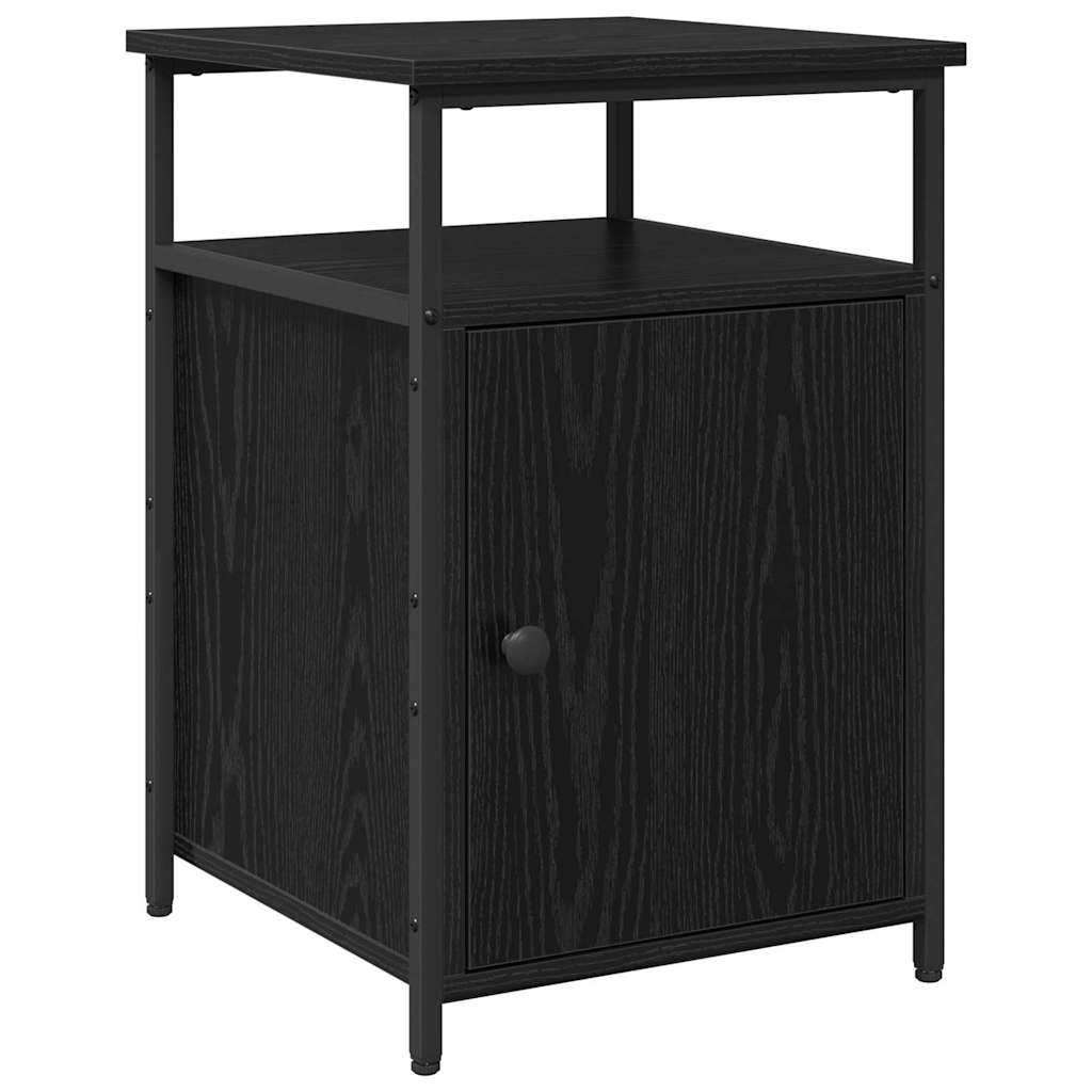 Nachttisch 2 pcs Schwarze Eiche Holzwerkstoff