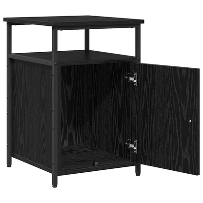 Nachttisch 2 pcs Schwarze Eiche Holzwerkstoff