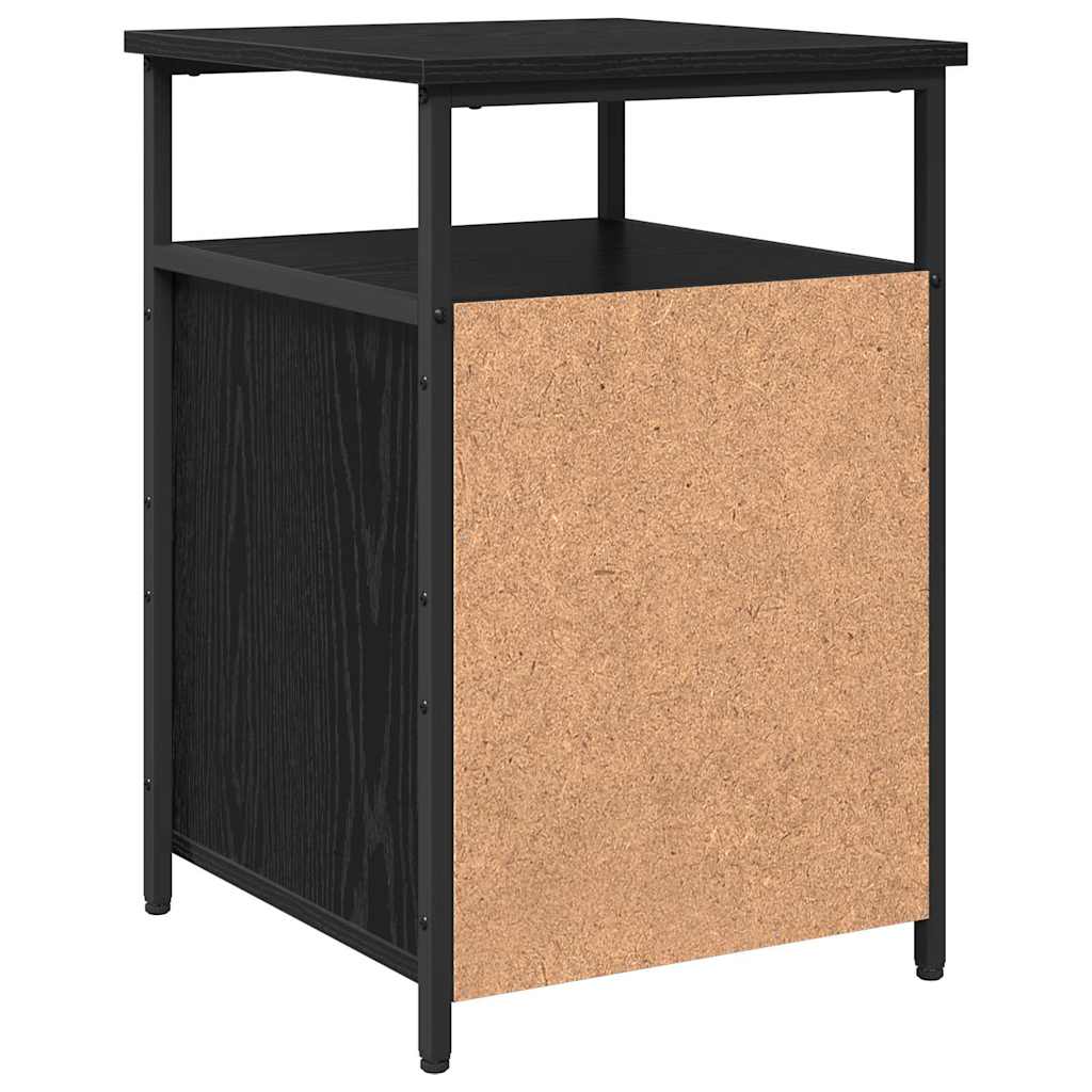 Nachttisch 2 pcs Schwarze Eiche Holzwerkstoff
