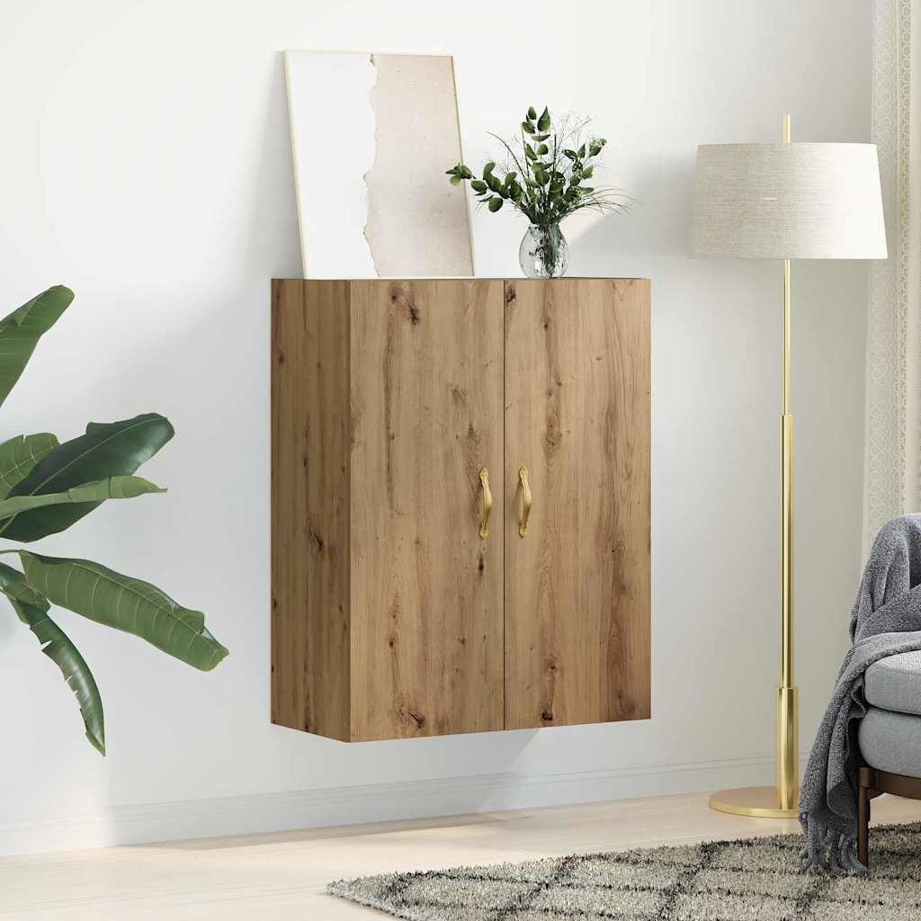 Wandschrank Eiche handwerklich 69.5 x 34 x 90 cm Holzwerkstoff