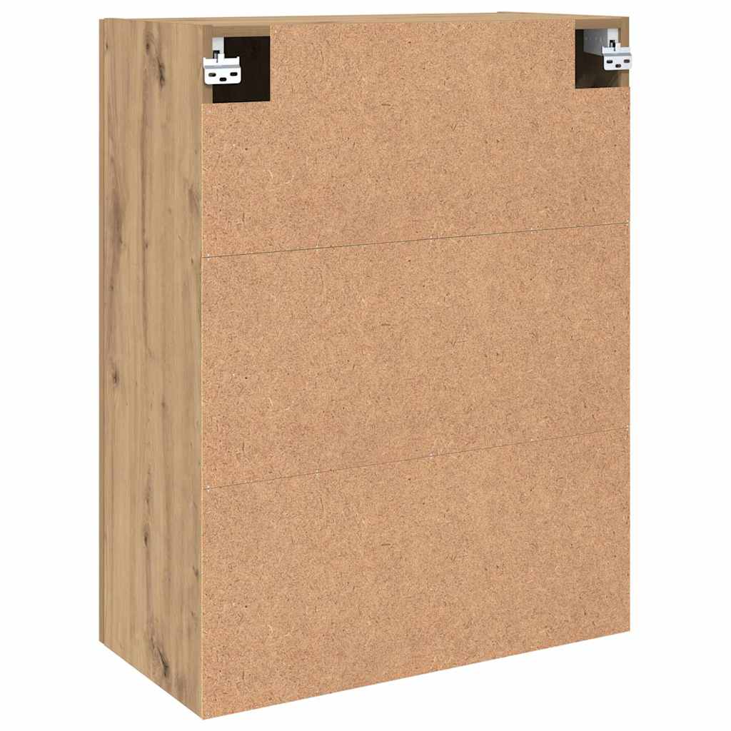 Wandschrank Eiche handwerklich 69.5 x 34 x 90 cm Holzwerkstoff