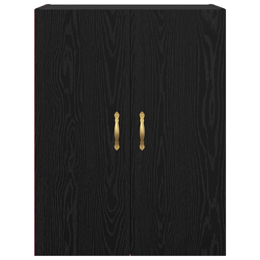 Wandschrank Schwarze Eiche 69.5 x 34 x 90 cm Holzwerkstoff
