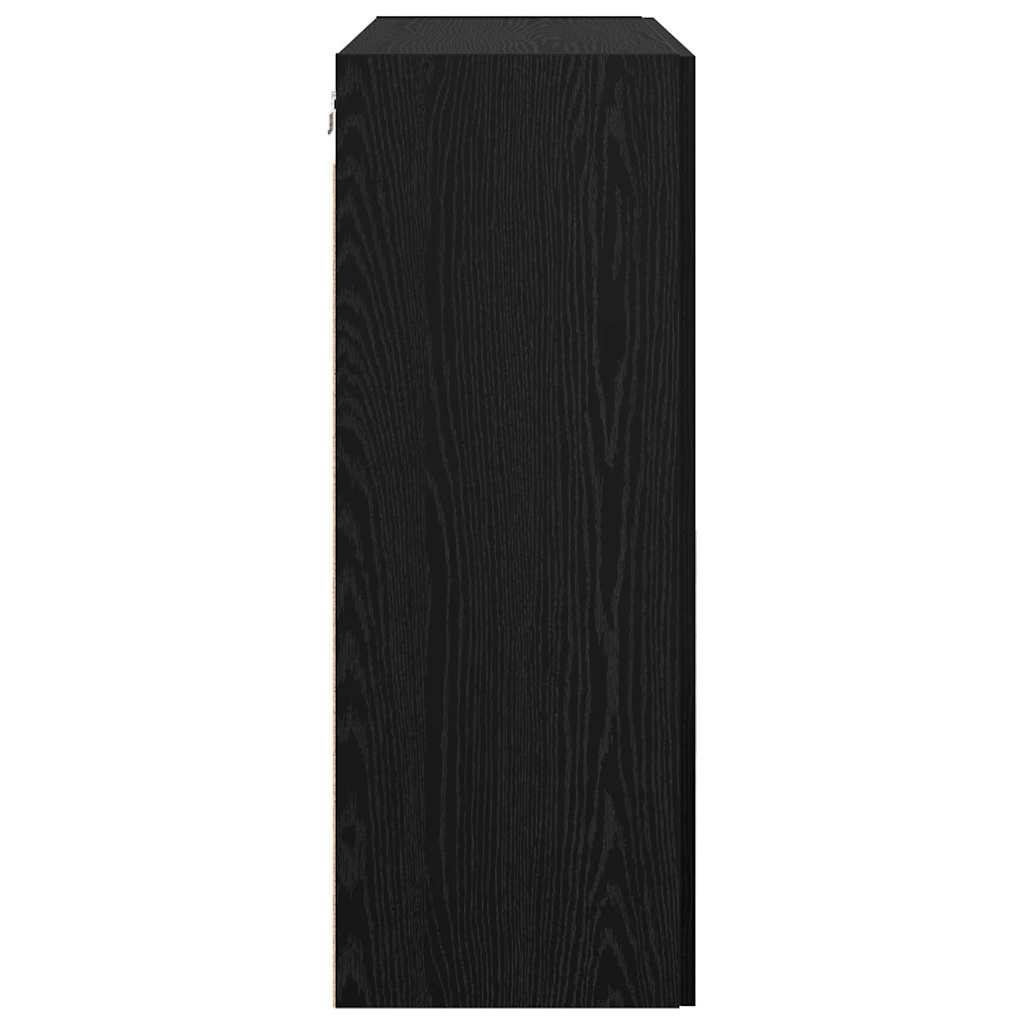 Wandschrank Schwarze Eiche 69.5 x 34 x 90 cm Holzwerkstoff