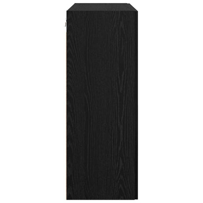 Wandschrank Schwarze Eiche 69.5 x 34 x 90 cm Holzwerkstoff