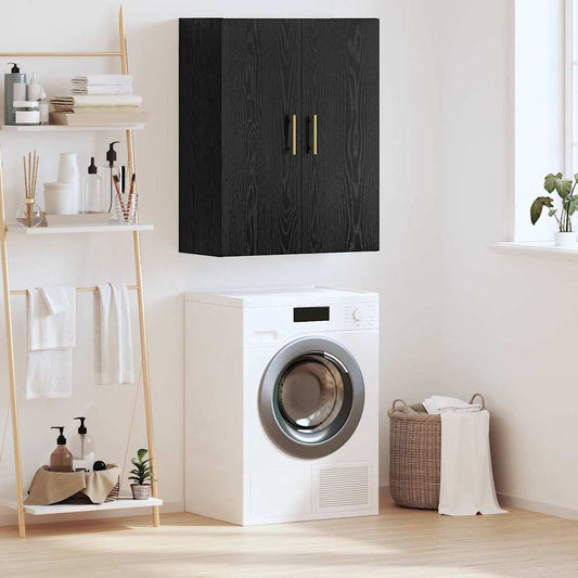 Wandschrank Schwarz 69.5 x 34 x 90 cm Holzwerkstoff
