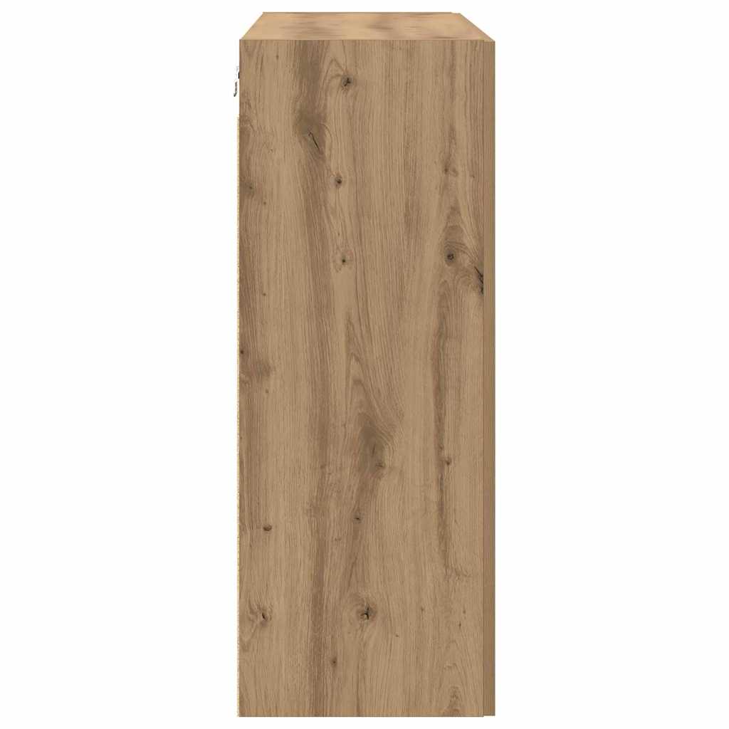 Wandschrank Eiche handwerklich 69.5 x 34 x 90 cm Holzwerkstoff