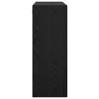 Wandschrank Schwarze Eiche 69.5 x 34 x 90 cm Holzwerkstoff