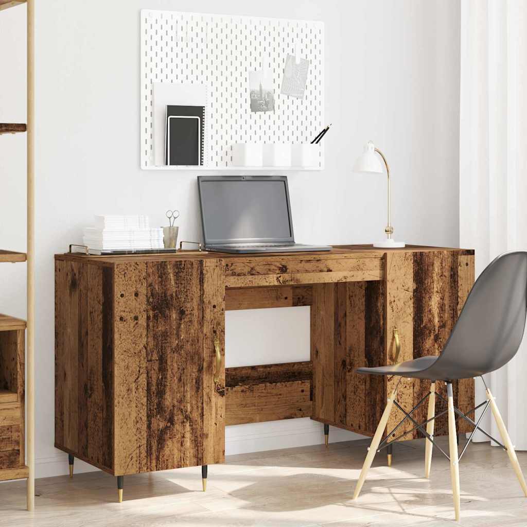 Schreibtisch mit Regal Altholz 140 x 50 x 75 cm Holzwerkstoff