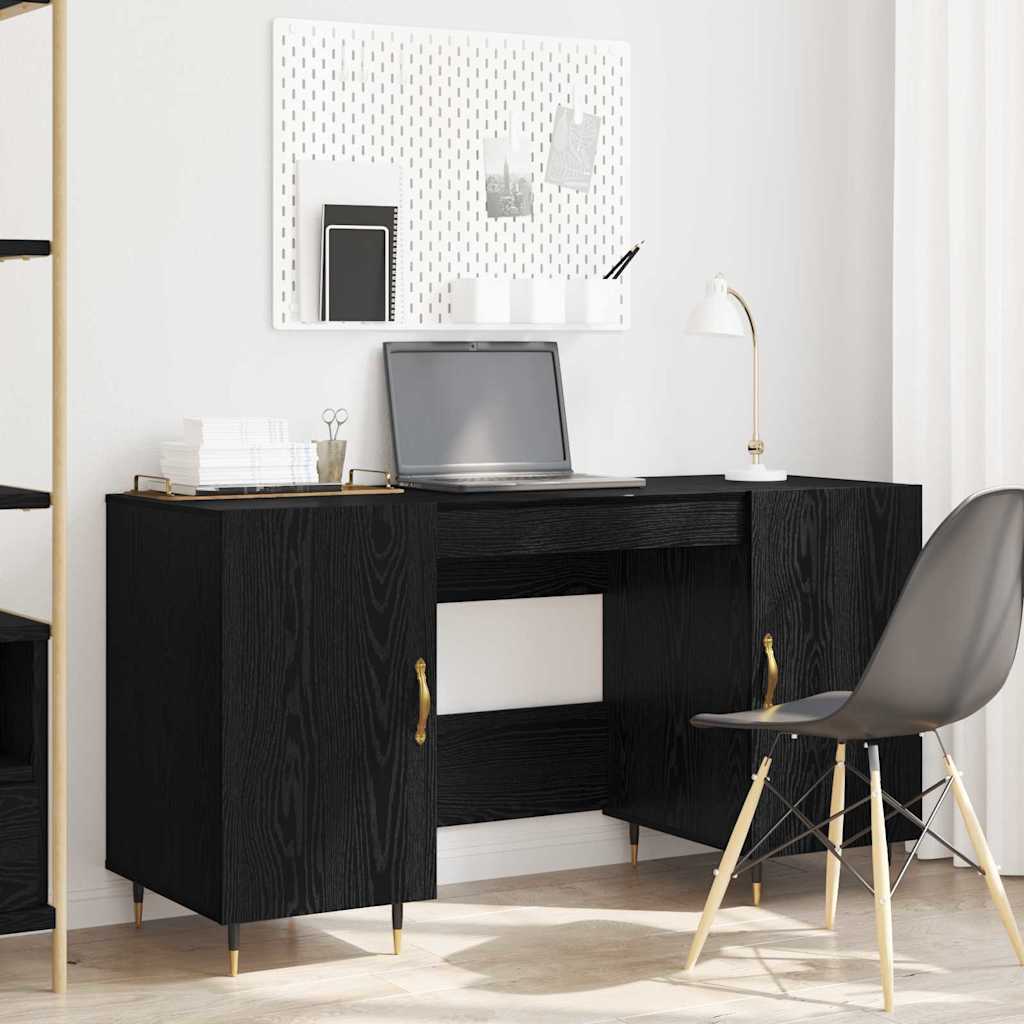 Schreibtisch Schwarze Eiche 140 x 50 x 75 cm Holzwerkstoff