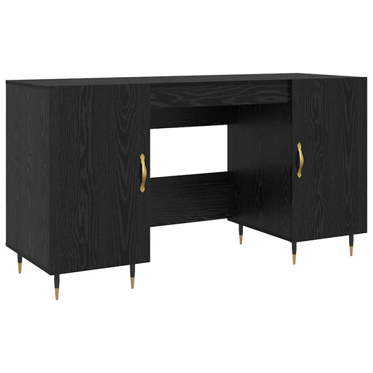 Schreibtisch Schwarze Eiche 140 x 50 x 75 cm Holzwerkstoff