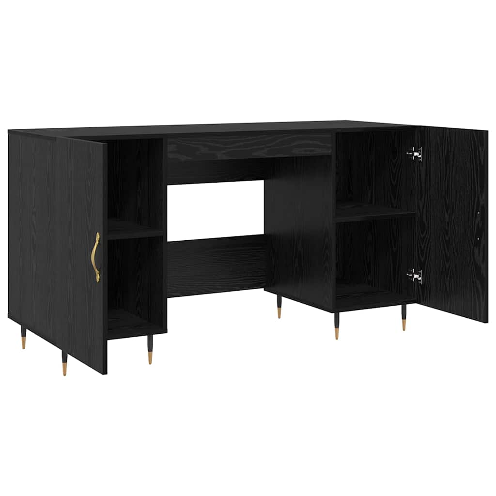 Schreibtisch Schwarze Eiche 140 x 50 x 75 cm Holzwerkstoff