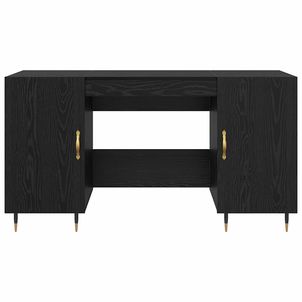 Schreibtisch Schwarze Eiche 140 x 50 x 75 cm Holzwerkstoff