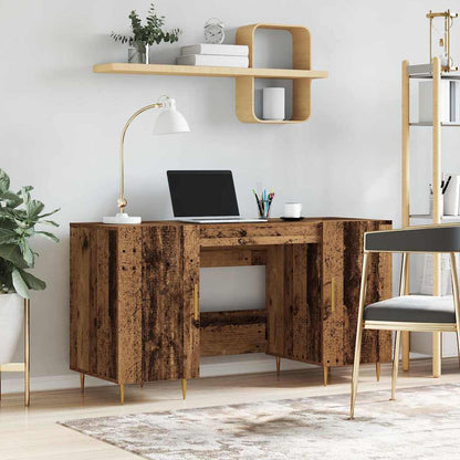 Schreibtisch mit Regal Altholz 140 x 50 x 75 cm Holzwerkstoff