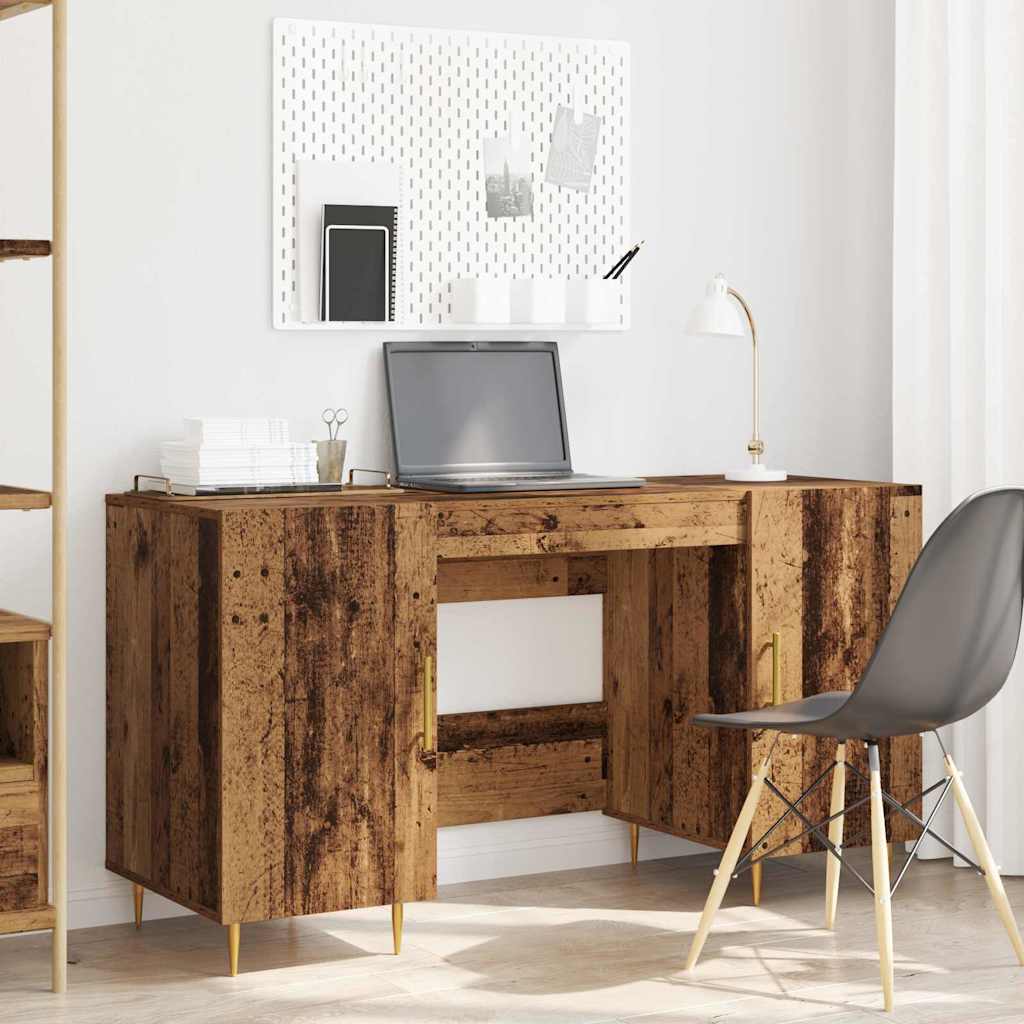 Schreibtisch mit Regal Altholz 140 x 50 x 75 cm Holzwerkstoff