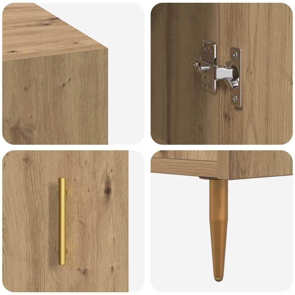 Schreibtisch Eiche handwerklich 140 x 50 x 75 cm Holzwerkstoff