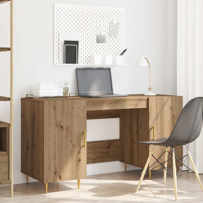 Schreibtisch Eiche handwerklich 140 x 50 x 75 cm Holzwerkstoff