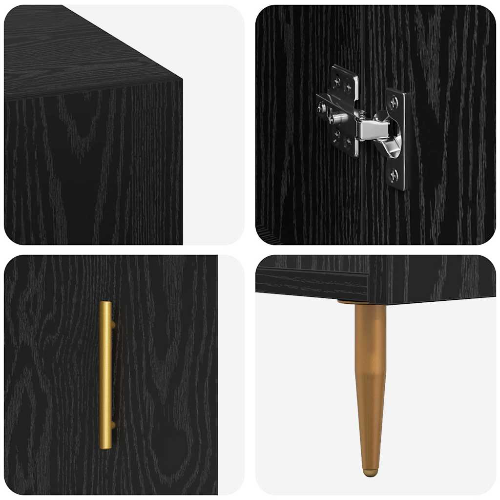 Schreibtisch Schwarze Eiche 140 x 50 x 75 cm Holzwerkstoff