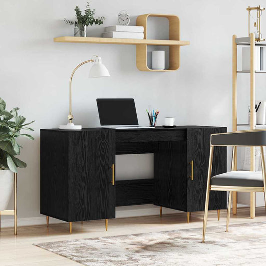 Schreibtisch Schwarze Eiche 140 x 50 x 75 cm Holzwerkstoff