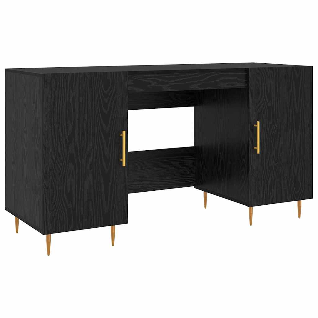 Schreibtisch Schwarze Eiche 140 x 50 x 75 cm Holzwerkstoff