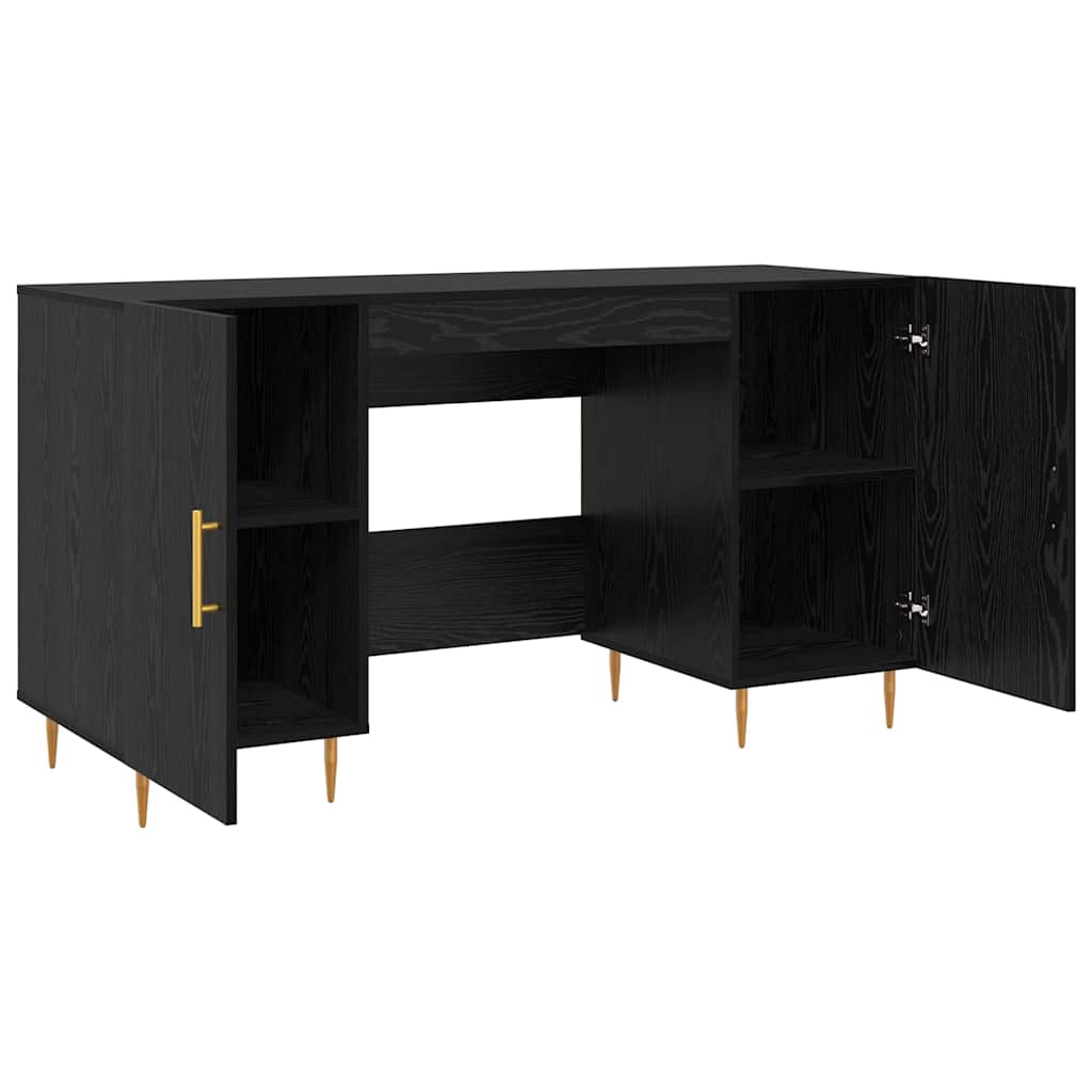 Schreibtisch Schwarze Eiche 140 x 50 x 75 cm Holzwerkstoff