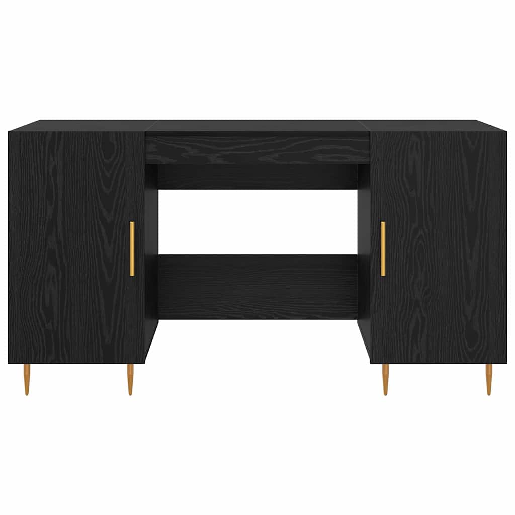 Schreibtisch Schwarze Eiche 140 x 50 x 75 cm Holzwerkstoff
