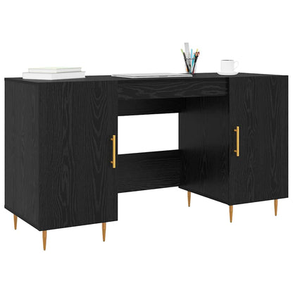 Schreibtisch Schwarze Eiche 140 x 50 x 75 cm Holzwerkstoff