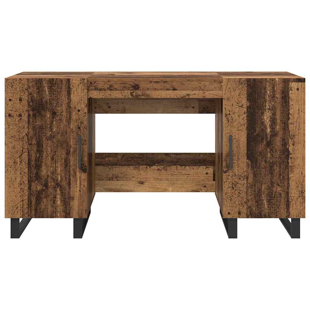 Schreibtisch mit Regal Altholz 140 x 50 x 75 cm Holzwerkstoff