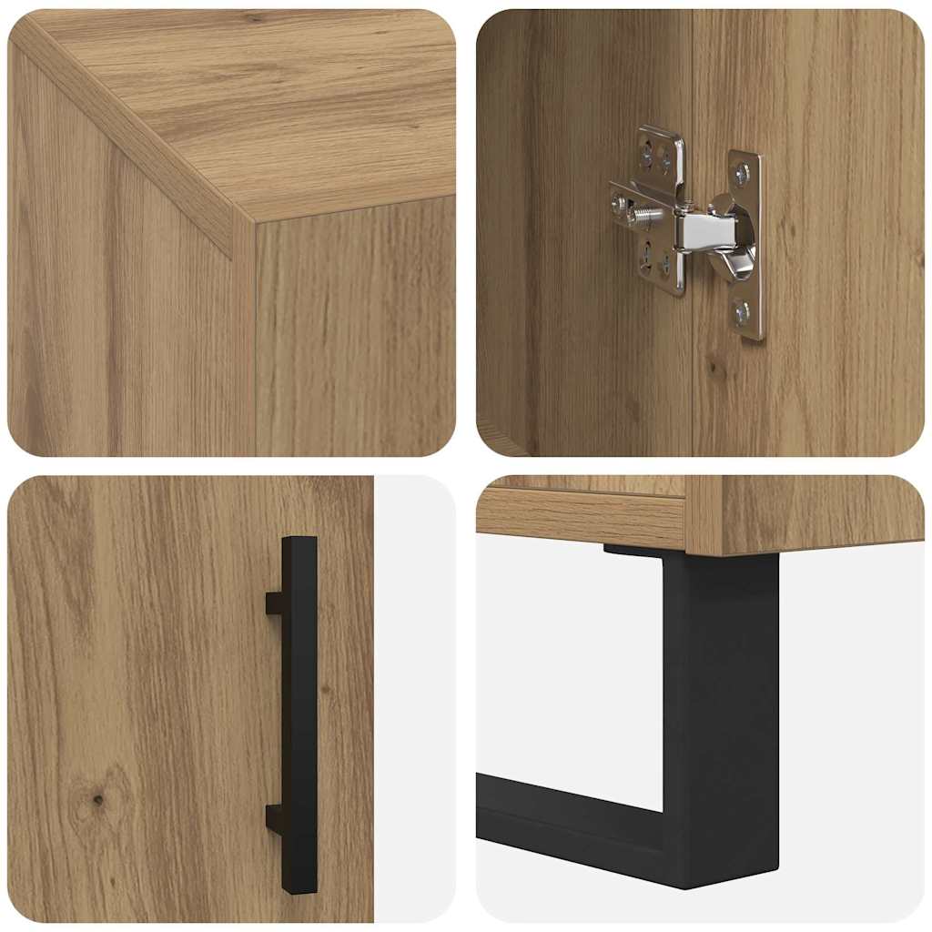 Schreibtisch Eiche handwerklich 140 x 50 x 75 cm Holzwerkstoff