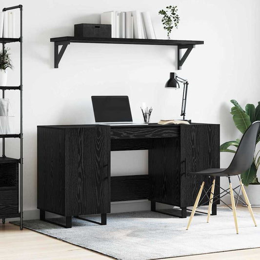 Schreibtisch Schwarze Eiche 140 x 50 x 75 cm Holzwerkstoff